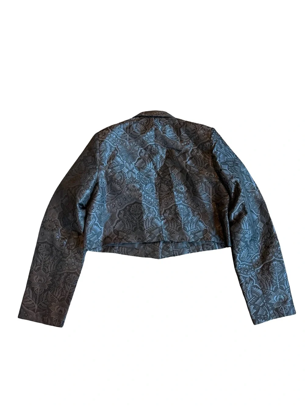 Disturbia Nocturna Jacquard Cropped Blazer Jacket Button-Down Academia Sz 10 NWT